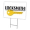 Signmission Locksmith Yard Sign & Stake outdoor plastic coroplast window, C-1824 Locksmith C-1824 Locksmith - alternate 1